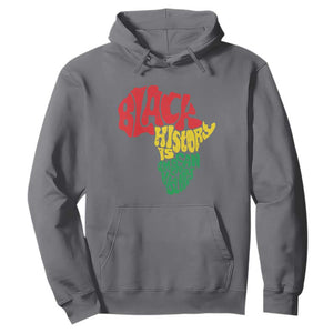 Black History Is American History Hoodie Vintage Africa Map TS11 Charcoal Print Your Wear