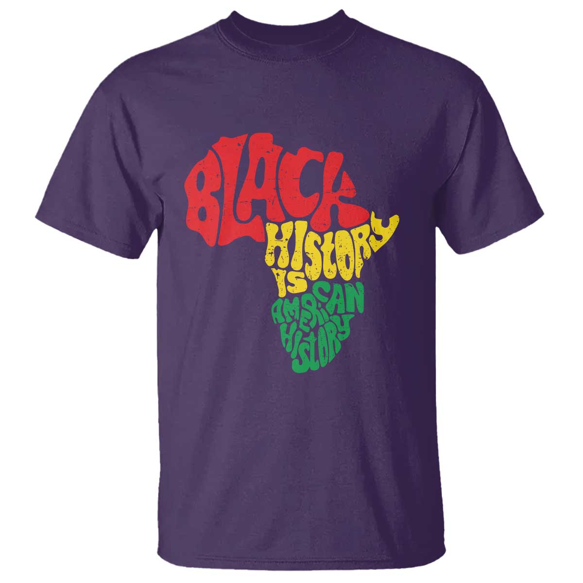 Black History Is American History T Shirt Vintage Africa Map TS11 Purple Print Your Wear