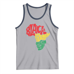 Black History Is American History Tank Top Vintage Africa Map TS11 Athletic Heather Navy Print Your Wear