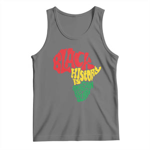 Black History Is American History Tank Top Vintage Africa Map TS11 Black Heather Print Your Wear