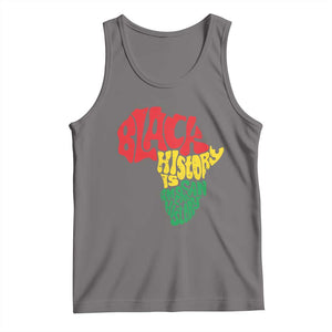 Black History Is American History Tank Top Vintage Africa Map TS11 Deep Heather Print Your Wear