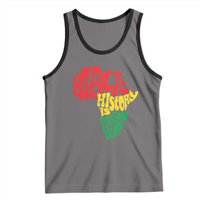 Black History Is American History Tank Top Vintage Africa Map TS11 Deep Heather Black Print Your Wear