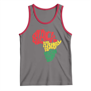 Black History Is American History Tank Top Vintage Africa Map TS11 Deep Heather Red Print Your Wear