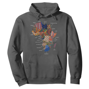 African Culture Black Fabrics Hoodie African American Heritage TS11 Dark Heather Print Your Wear