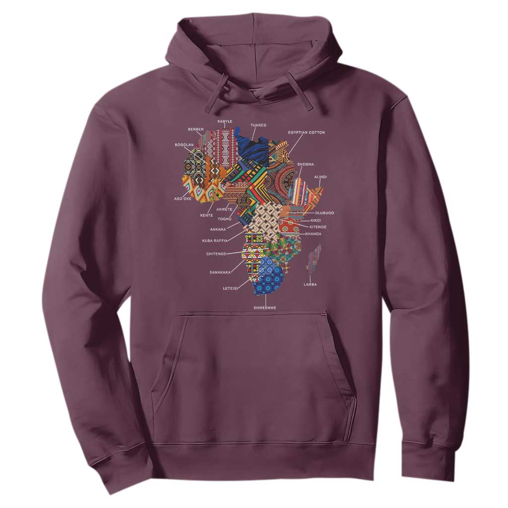 African Culture Black Fabrics Hoodie African American Heritage TS11 Maroon Print Your Wear