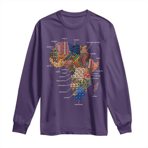 African Culture Black Fabrics Long Sleeve Shirt African American Heritage TS11 Purple Print Your Wear