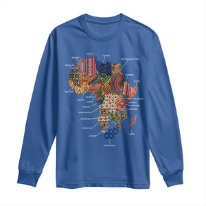 African Culture Black Fabrics Long Sleeve Shirt African American Heritage TS11 Royal Blue Print Your Wear