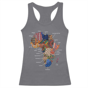 African Culture Black Fabrics Racerback Tank Top African American Heritage TS11 Charcoal Print Your Wear