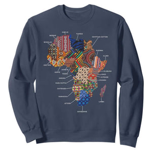 African Culture Black Fabrics Sweatshirt African American Heritage TS11 Navy Print Your Wear