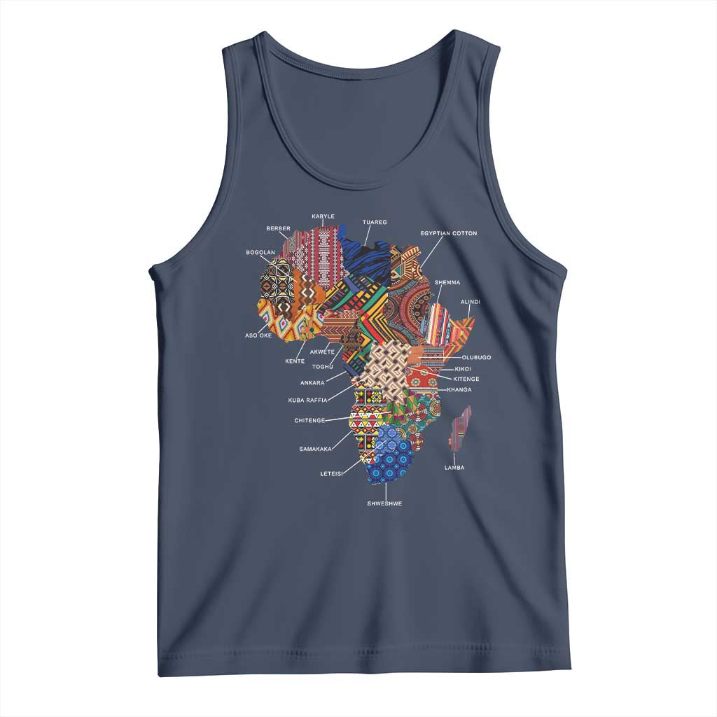 African Culture Black Fabrics Tank Top African American Heritage TS11 Navy Print Your Wear