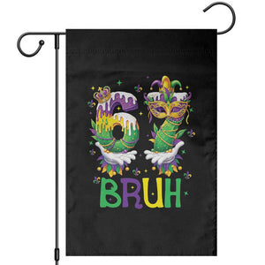 Funny 67 Mardi Gras Bruh Garden Flag Six Seven Meme Fleur De Lis Hand Gesture TS11 Black Print Your Wear