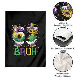 Funny 67 Mardi Gras Bruh Garden Flag Six Seven Meme Fleur De Lis Hand Gesture TS11 Print Your Wear
