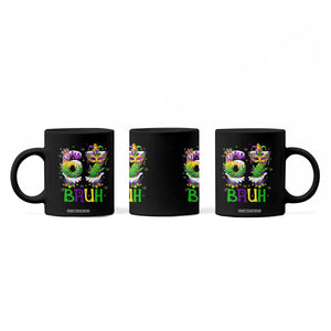 Funny 67 Mardi Gras Bruh Coffee Mug Six Seven Meme Fleur De Lis Hand Gesture TS11 Print Your Wear