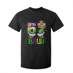 Funny 67 Mardi Gras Bruh T Shirt For Kid Six Seven Meme Fleur De Lis Hand Gesture TS11 Black Print Your Wear