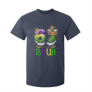 Funny 67 Mardi Gras Bruh T Shirt For Kid Six Seven Meme Fleur De Lis Hand Gesture TS11 Navy Print Your Wear