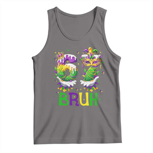 Funny 67 Mardi Gras Bruh Tank Top Six Seven Meme Fleur De Lis Hand Gesture TS11 Deep Heather Print Your Wear