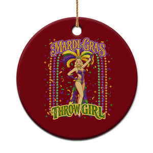 Funny Mardi Gras Throw Girl Ceramic Ornament New Orleans Carnival Beads TS11 1pc Red Print Your Wear