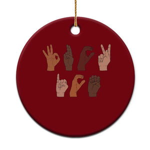 Funny Fuck Hand Sign Language Anti Deportation Ceramic Ornament Chinga La Migra TS11 1pc Red Print Your Wear