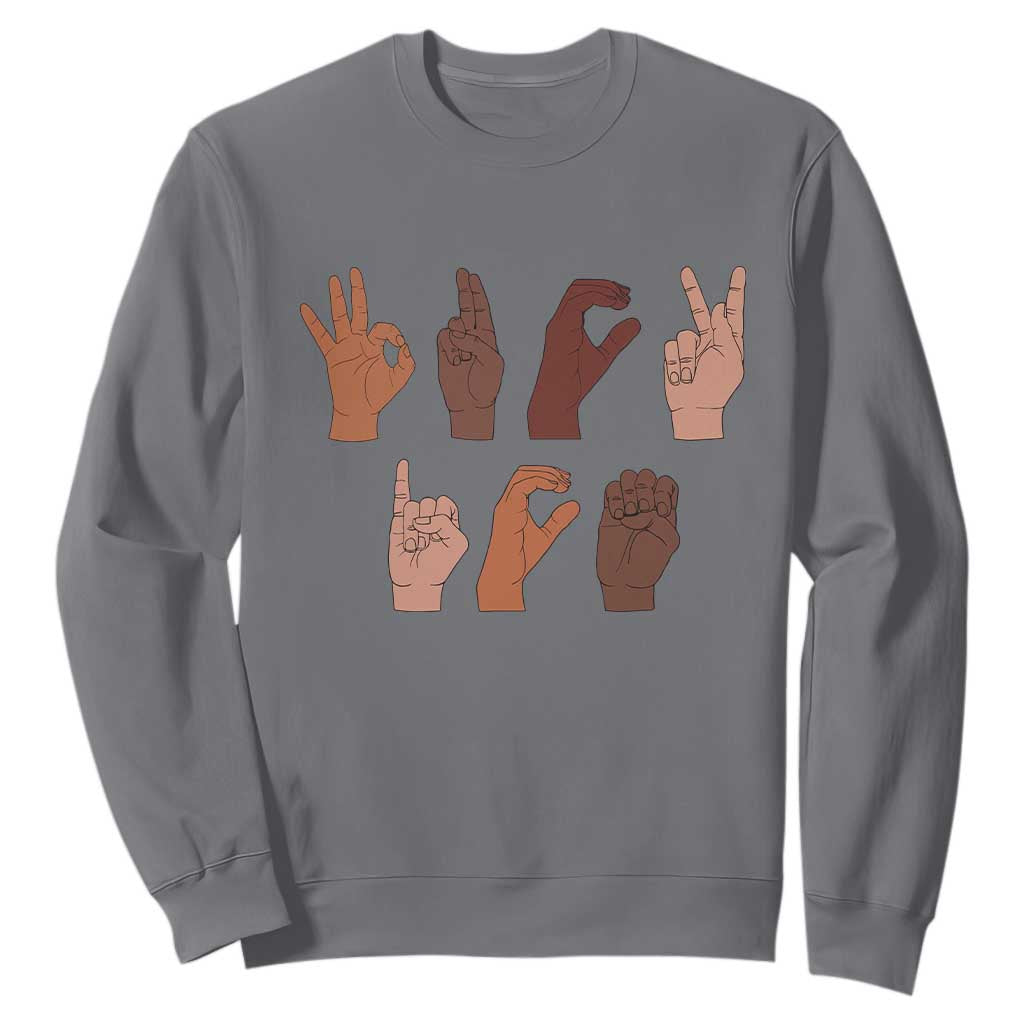 Funny Fuck Hand Sign Language Anti Deportation Sweatshirt Chinga La Migra TS11 Charcoal Print Your Wear