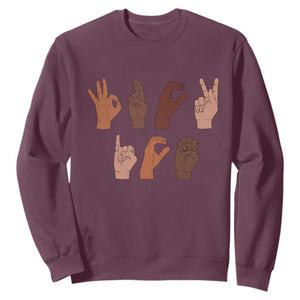 Funny Fuck Hand Sign Language Anti Deportation Sweatshirt Chinga La Migra TS11 Maroon Print Your Wear