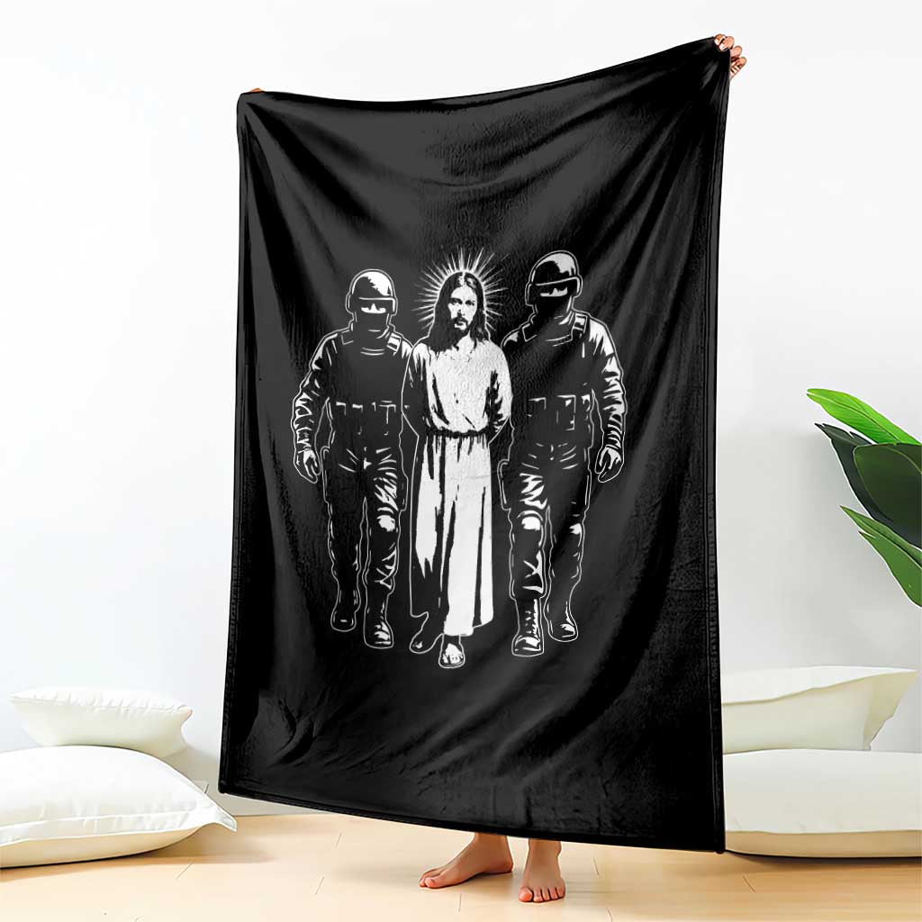 Jesus Arrested Parody Throw Blanket Funny Immigrant Rights Political Protest TS11 Print Your Wear