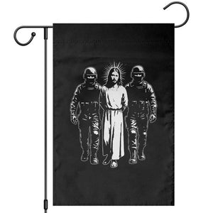 Jesus Arrested Parody Garden Flag Funny Immigrant Rights Political Protest TS11 Black Print Your Wear
