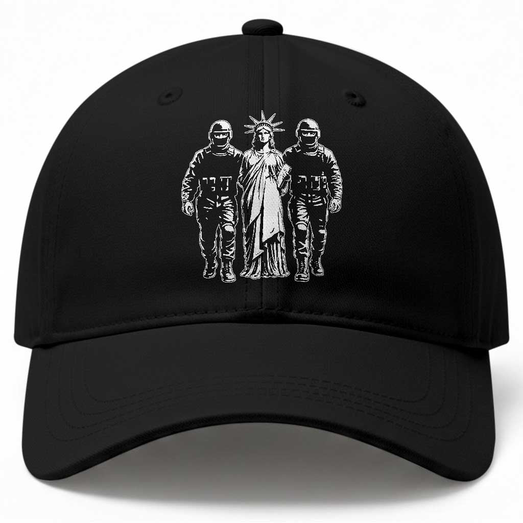 Statue Of Liberty Arrested Baseball Cap Funny Immigrant Rights Political Protest TS11 Print Your Wear