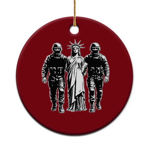 Statue Of Liberty Arrested Ceramic Ornament Funny Immigrant Rights Political Protest TS11 1pc Red Print Your Wear