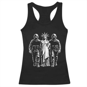 Statue Of Liberty Arrested Racerback Tank Top Funny Immigrant Rights Political Protest TS11 Black Print Your Wear