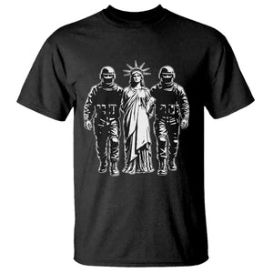 Statue Of Liberty Arrested T Shirt - Funny Immigrant Rights Political Protest Tee TS11 Black Print Your Wear