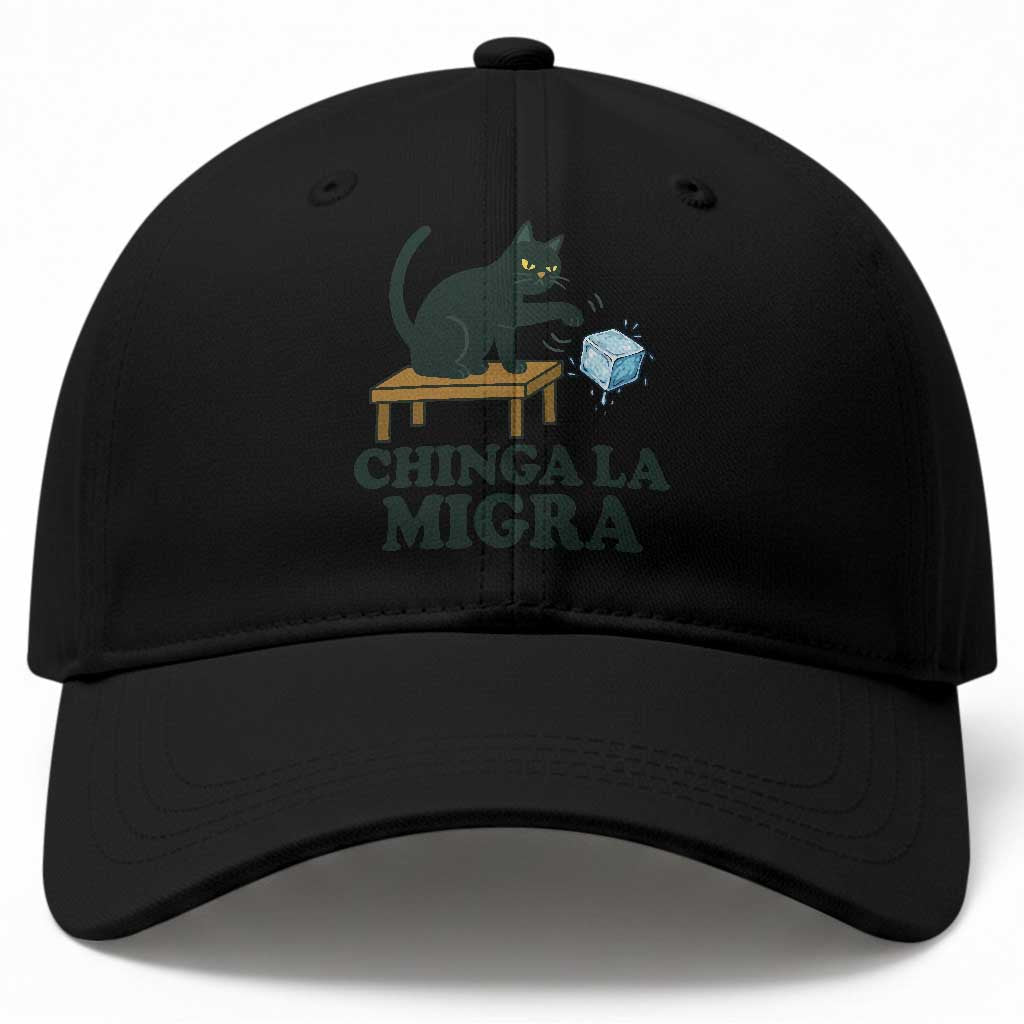 Chinga La Migra Baseball Cap Funny Immigration Rights Cat Political TS11 Print Your Wear