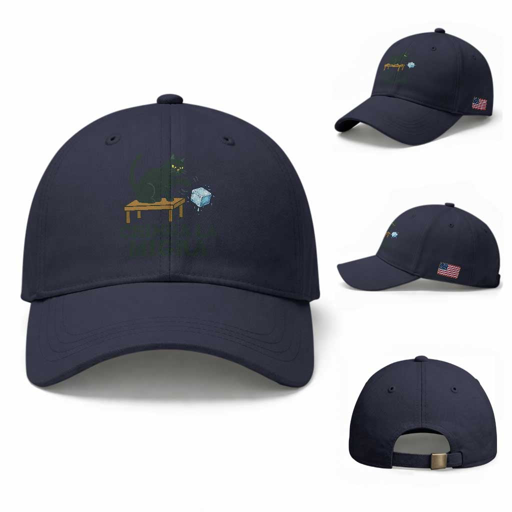 Chinga La Migra Baseball Cap Funny Immigration Rights Cat Political TS11 Baseball Cap Universal Fit Navy Print Your Wear