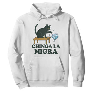 Chinga La Migra Hoodie Funny Immigration Rights Cat Political TS11 White Print Your Wear