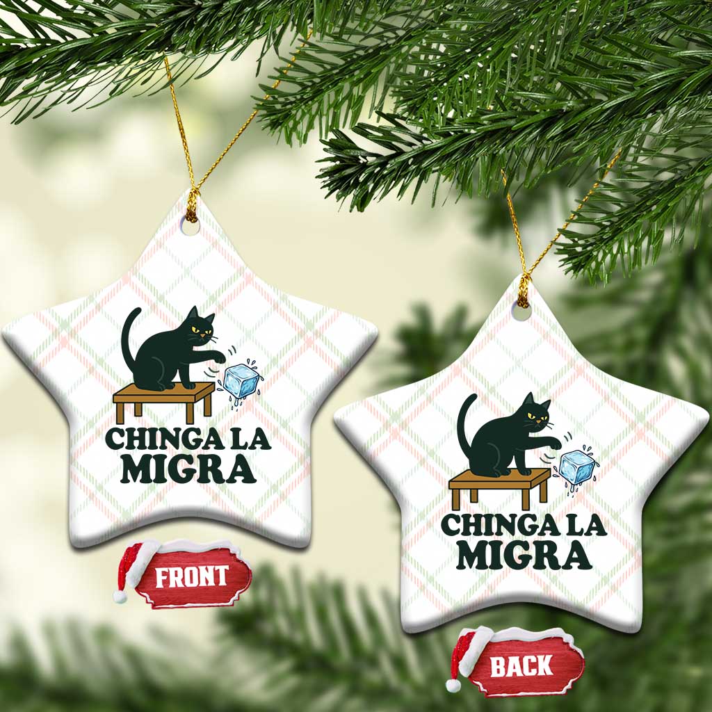 Chinga La Migra Ceramic Ornament Funny Immigration Rights Cat Political TS11 Print Your Wear