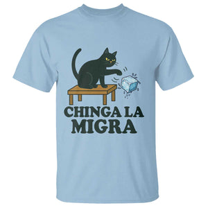 Chinga La Migra T Shirt Funny Immigration Rights Cat Political TS11 Light Blue Print Your Wear
