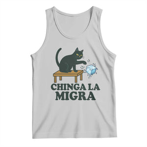 Chinga La Migra Tank Top Funny Immigration Rights Cat Political TS11 Ash Print Your Wear