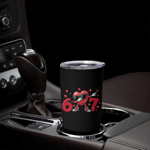 Funny Six Seven 67 Valentines Dabbing Heart Tumbler Cup TS11 Print Your Wear
