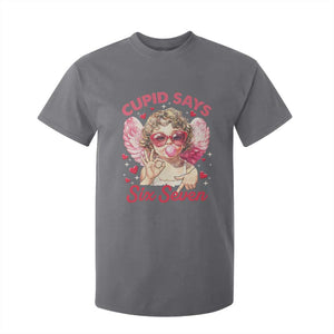 Funny 67 Valentines Day T Shirt For Kid Cupid Say Six Seven 67 Meme TS11 Charcoal Print Your Wear