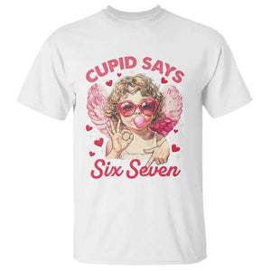 Funny 67 Valentines Day T Shirt Cupid Say Six Seven 67 Meme TS11 White Print Your Wear