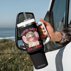 Funny 67 Valentines Day Tumbler With Handle Cupid Say Six Seven 67 Meme TS11 Print Your Wear