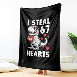 Funny I Steal 67 Hearts Valentines Day Six Seven Meme Throw Blanket TS11 Print Your Wear