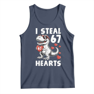 Funny I Steal 67 Hearts Valentines Day Six Seven Meme Tank Top TS11 Navy Print Your Wear