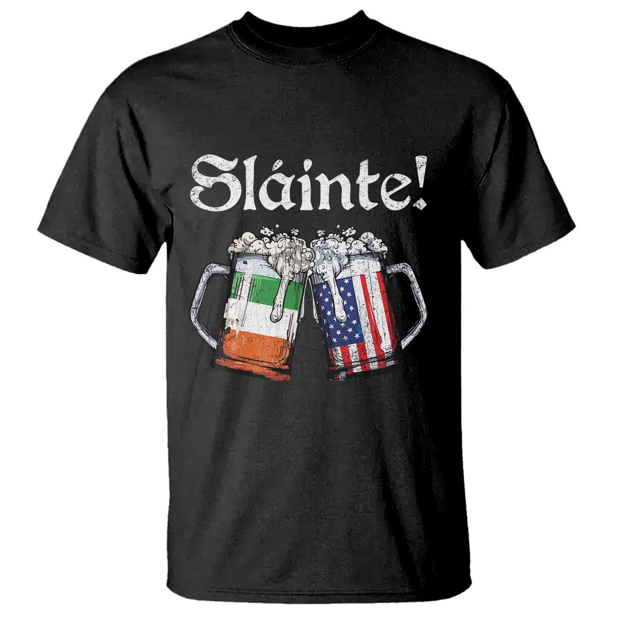 Funny St Patrick's Day Beer Drinking Slainte T Shirt Irish American Beer TS11 Black Print Your Wear