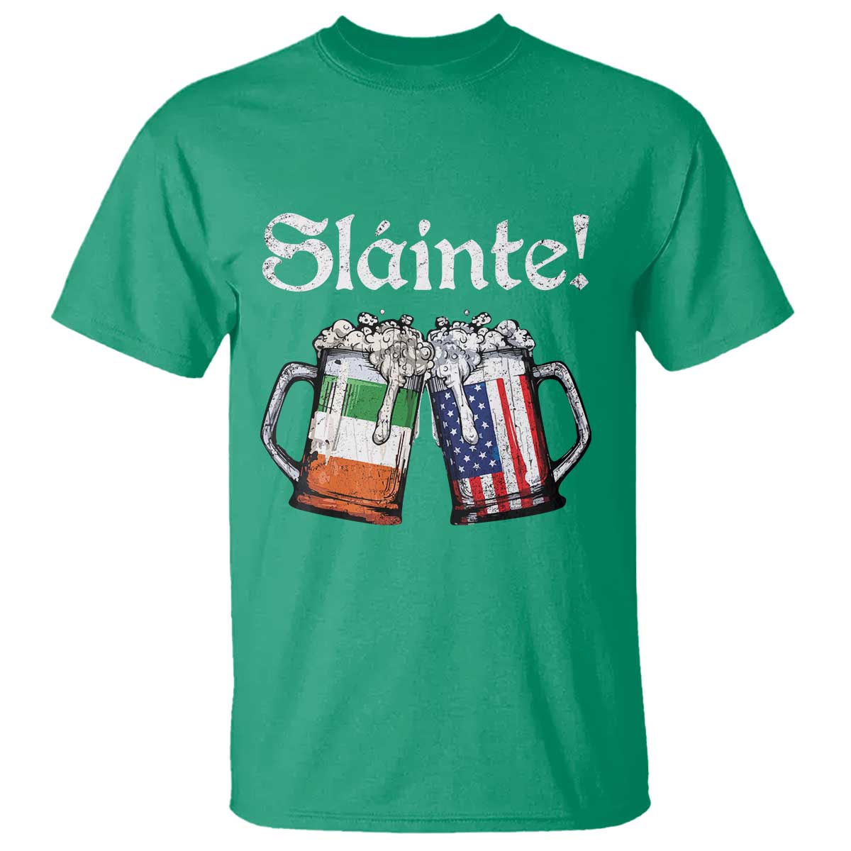 Funny St Patrick's Day Beer Drinking Slainte T Shirt Irish American Beer TS11 Irish Green Print Your Wear