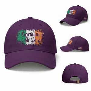 Tiocfaidh Ar La Baseball Cap Vintage Irish Ireland Flag TS11 Baseball Cap Universal Fit Purple Print Your Wear