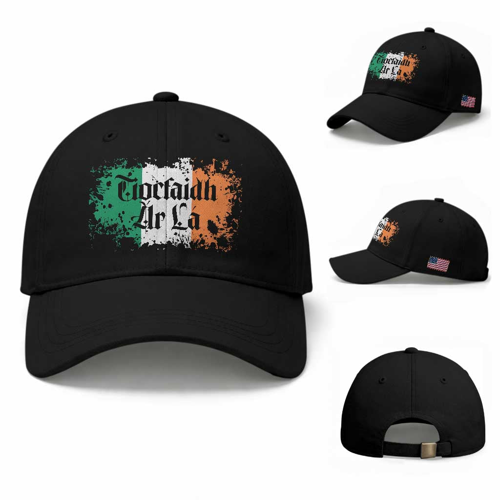 Tiocfaidh Ar La Baseball Cap Vintage Irish Ireland Flag TS11 Baseball Cap Universal Fit Black Print Your Wear