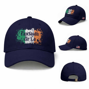Tiocfaidh Ar La Baseball Cap Vintage Irish Ireland Flag TS11 Baseball Cap Universal Fit Dark Blue Print Your Wear