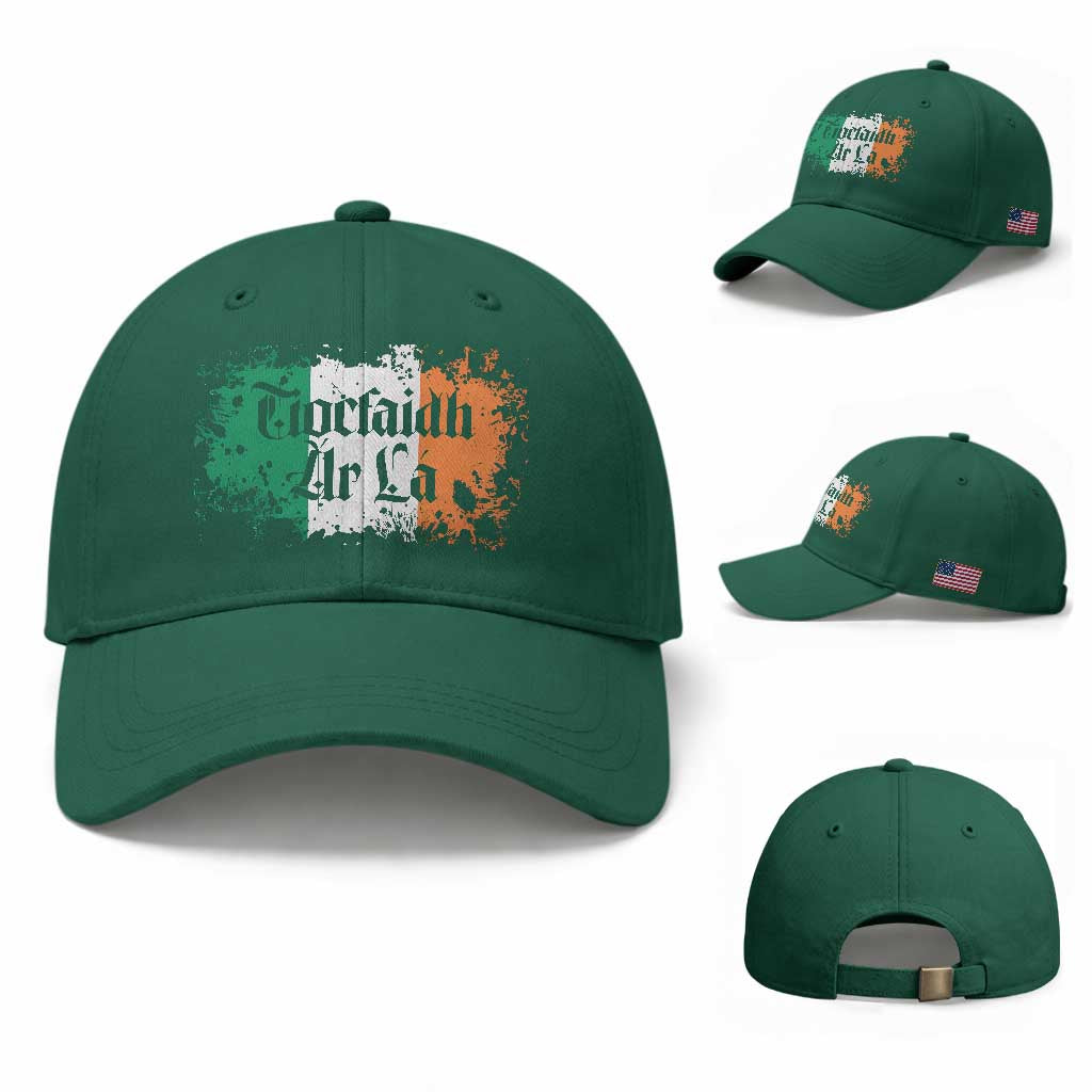 Tiocfaidh Ar La Baseball Cap Vintage Irish Ireland Flag TS11 Baseball Cap Universal Fit Irish Green Print Your Wear