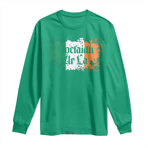 Tiocfaidh Ar La Long Sleeve Shirt Vintage Irish Ireland Flag TS11 Irish Green Print Your Wear