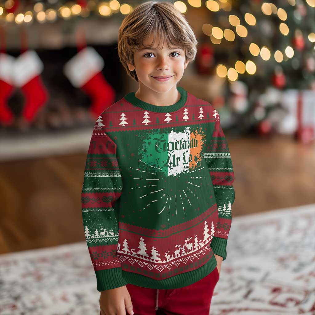 Tiocfaidh Ar La Knit Sweatshirt Vintage Irish Ireland Flag TS11 Christmas Print Your Wear